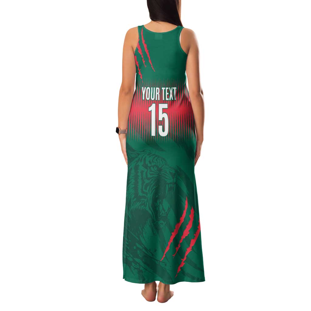 Custom Bangladesh Cricket Family Matching Tank Maxi Dress and Hawaiian Shirt Go Tigers