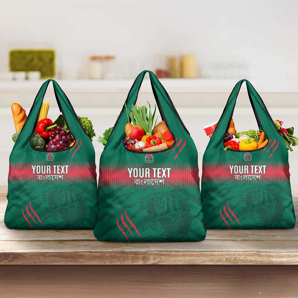 Custom Bangladesh Cricket Grocery Bag Go Tigers