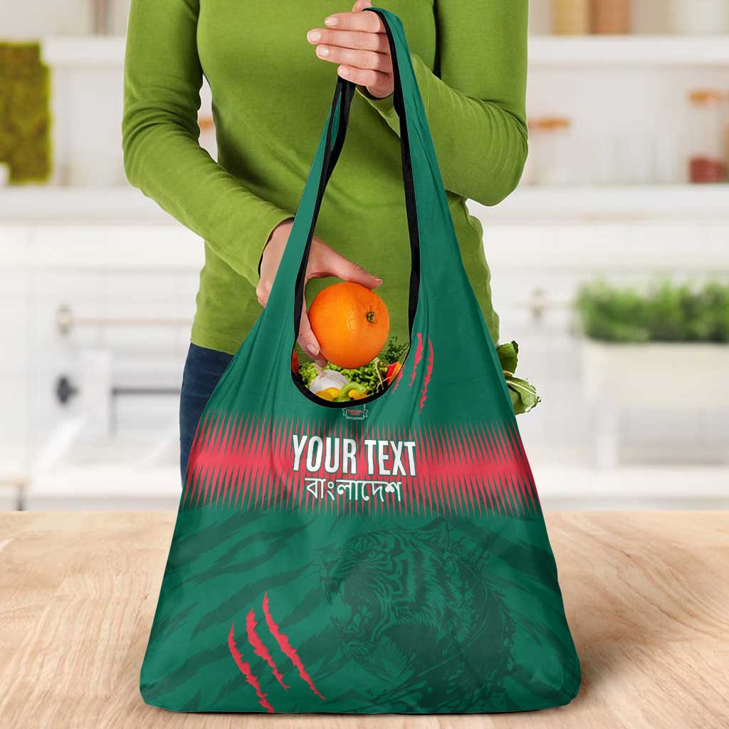 Custom Bangladesh Cricket Grocery Bag Go Tigers