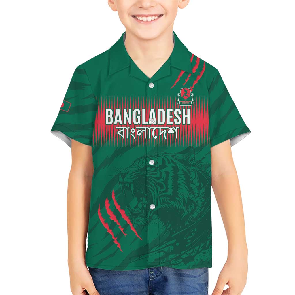 Custom Bangladesh Cricket Kid Hawaiian Shirt Go Tigers