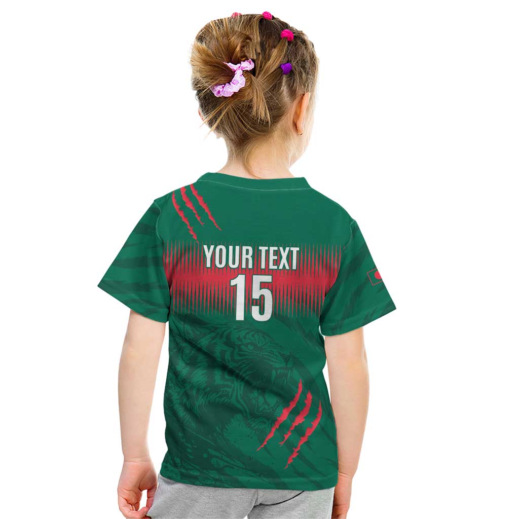 Custom Bangladesh Cricket Kid T Shirt Go Tigers