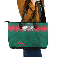 Custom Bangladesh Cricket Leather Tote Bag Go Tigers