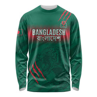 Custom Bangladesh Cricket Long Sleeve Shirt Go Tigers