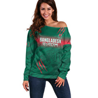 Custom Bangladesh Cricket Off Shoulder Sweater Go Tigers