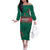 Custom Bangladesh Cricket Off The Shoulder Long Sleeve Dress Go Tigers
