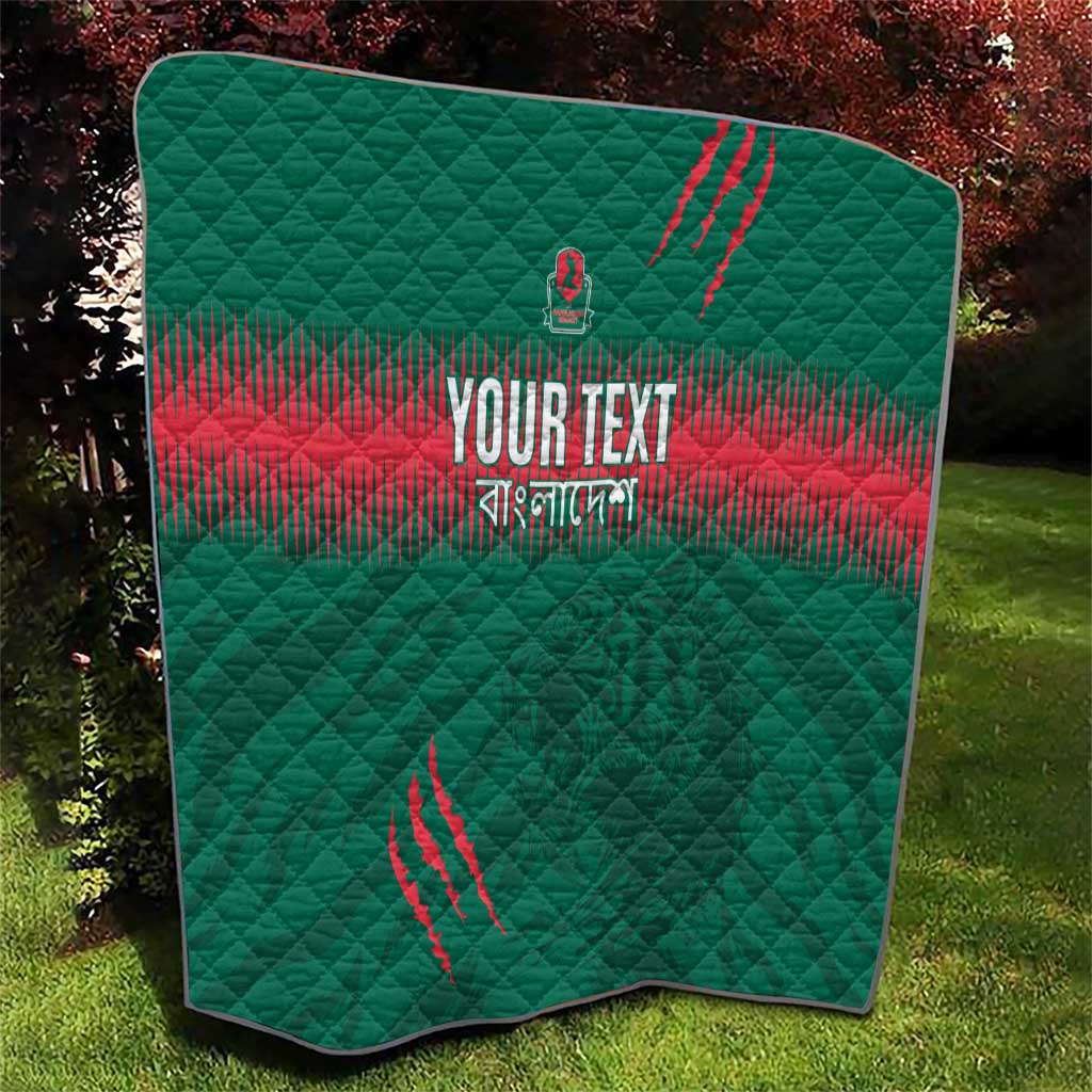 Custom Bangladesh Cricket Quilt Go Tigers
