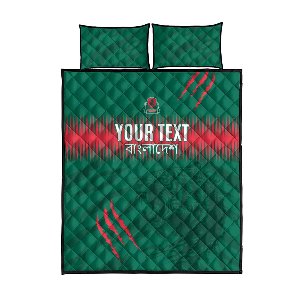Custom Bangladesh Cricket Quilt Bed Set Go Tigers