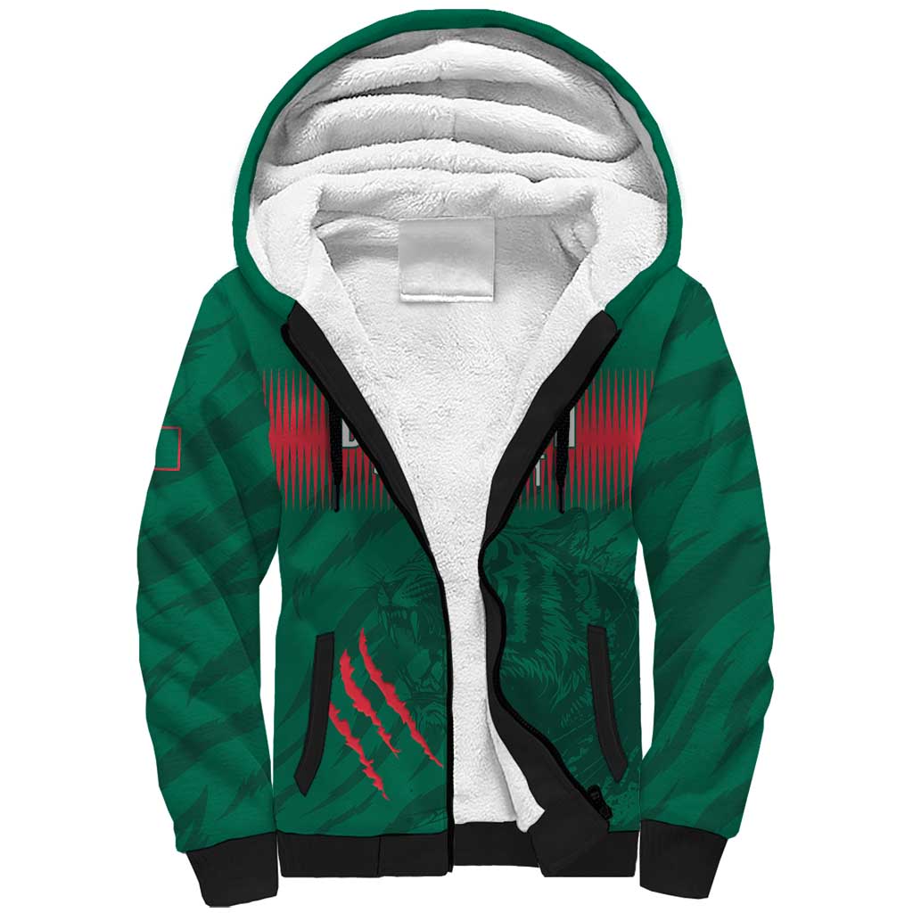 Custom Bangladesh Cricket Sherpa Hoodie Go Tigers