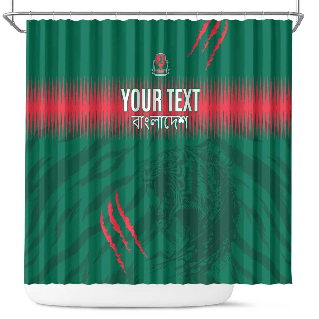 Custom Bangladesh Cricket Shower Curtain Go Tigers