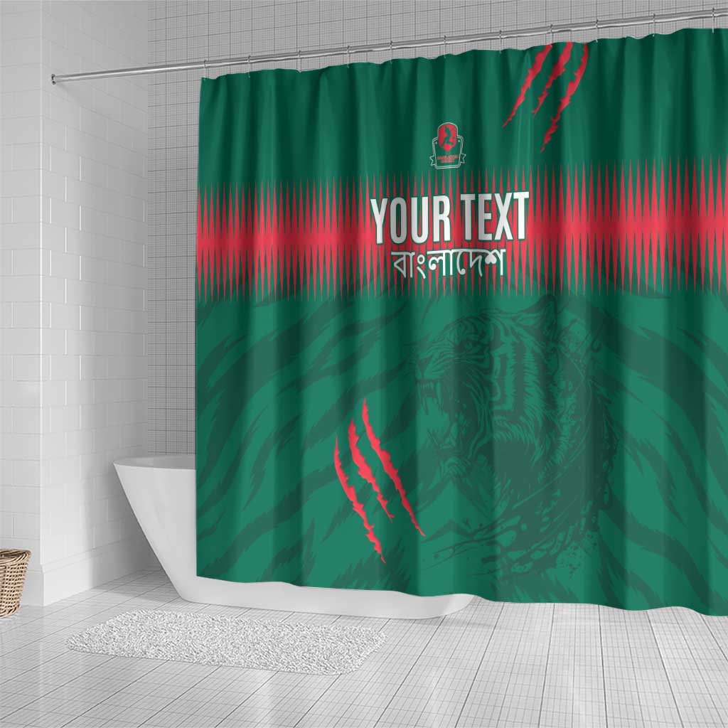 Custom Bangladesh Cricket Shower Curtain Go Tigers