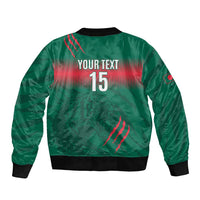 Custom Bangladesh Cricket Sleeve Zip Bomber Jacket Go Tigers