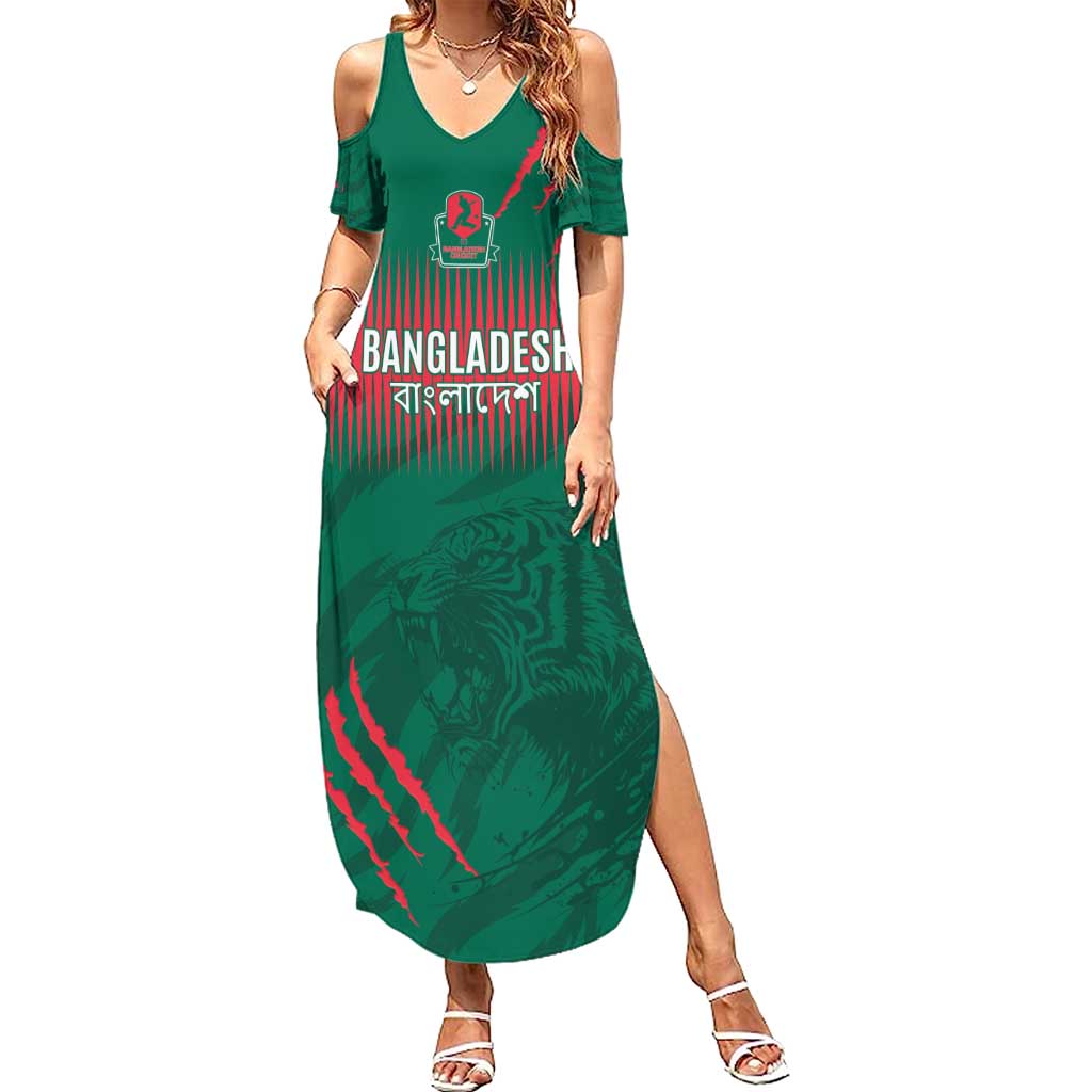 Custom Bangladesh Cricket Summer Maxi Dress Go Tigers