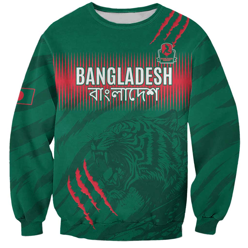 Custom Bangladesh Cricket Sweatshirt Go Tigers