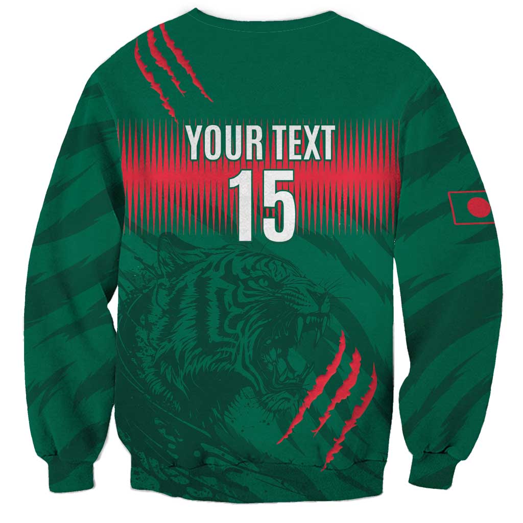 Custom Bangladesh Cricket Sweatshirt Go Tigers