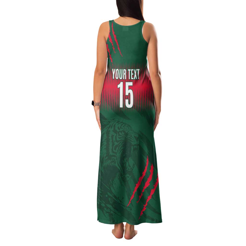 Custom Bangladesh Cricket Tank Maxi Dress Go Tigers