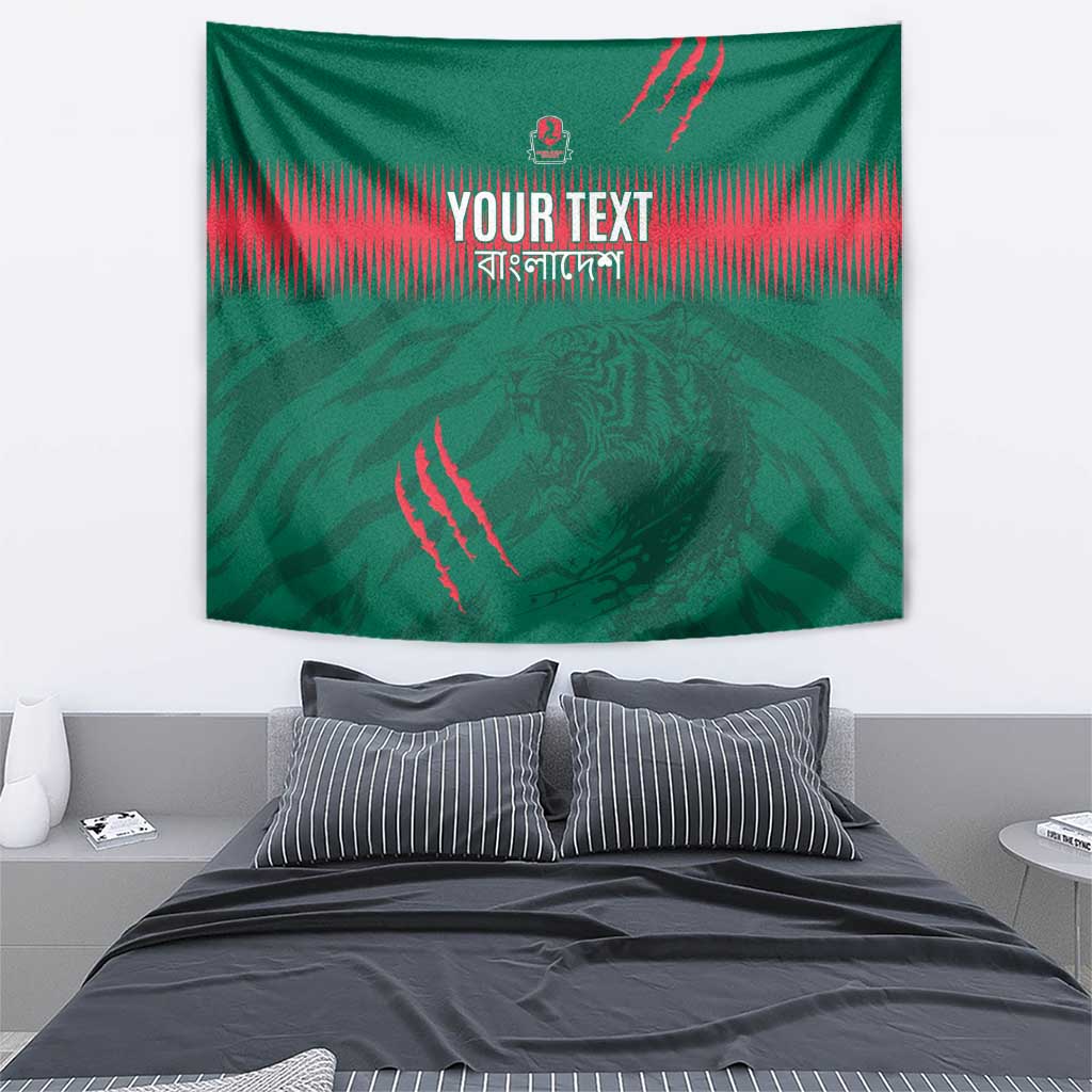 Custom Bangladesh Cricket Tapestry Go Tigers