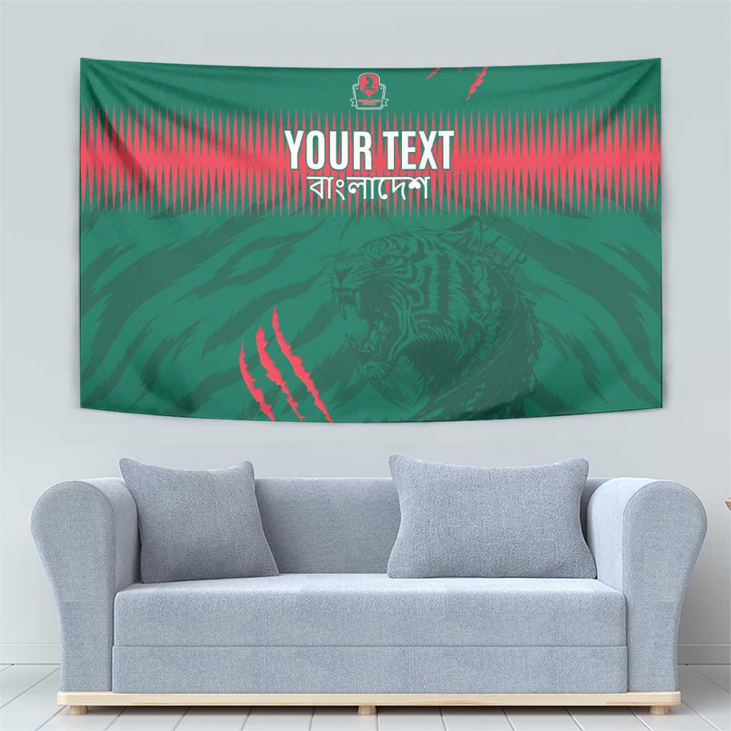 Custom Bangladesh Cricket Tapestry Go Tigers