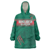 Custom Bangladesh Cricket Wearable Blanket Hoodie Go Tigers