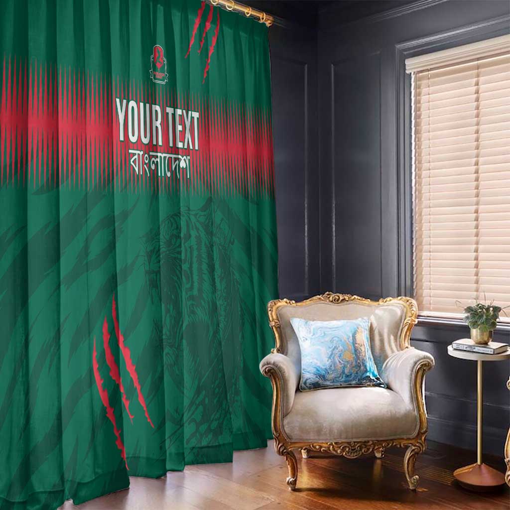 Custom Bangladesh Cricket Window Curtain Go Tigers