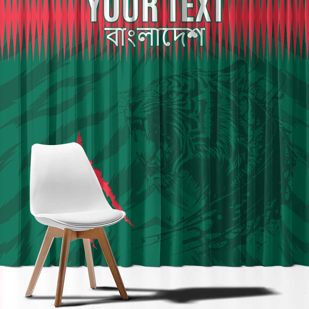 Custom Bangladesh Cricket Window Curtain Go Tigers
