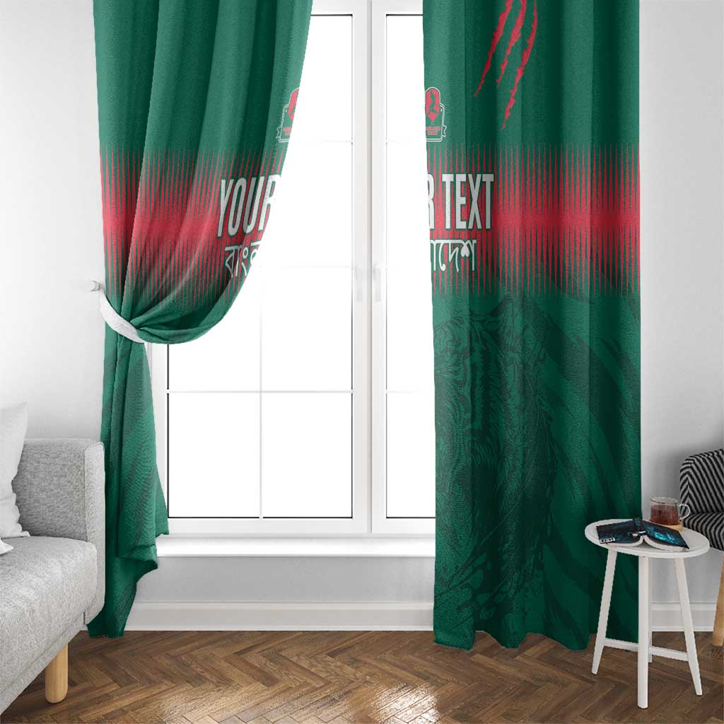 Custom Bangladesh Cricket Window Curtain Go Tigers