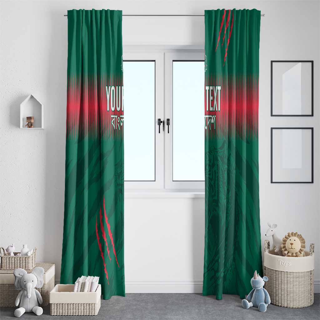 Custom Bangladesh Cricket Window Curtain Go Tigers