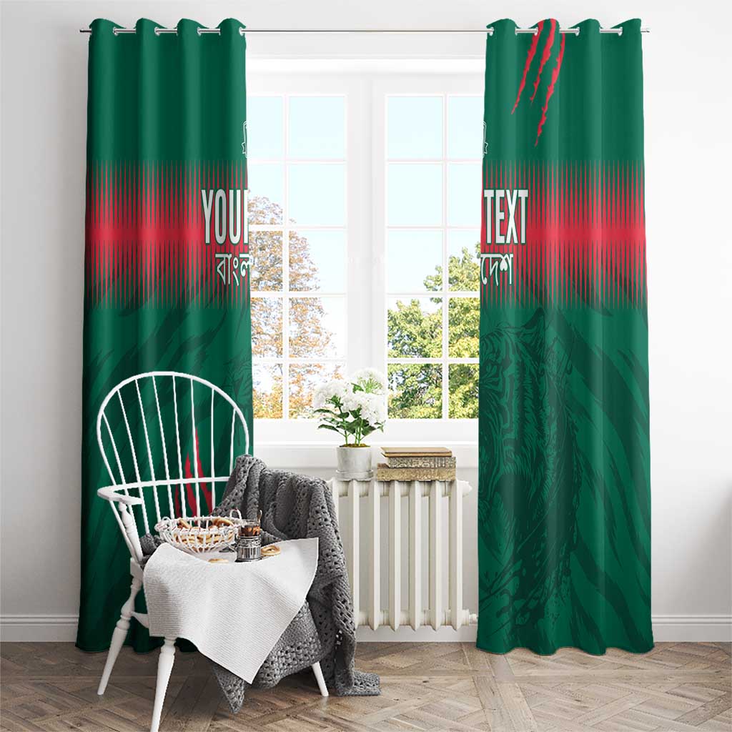 Custom Bangladesh Cricket Window Curtain Go Tigers