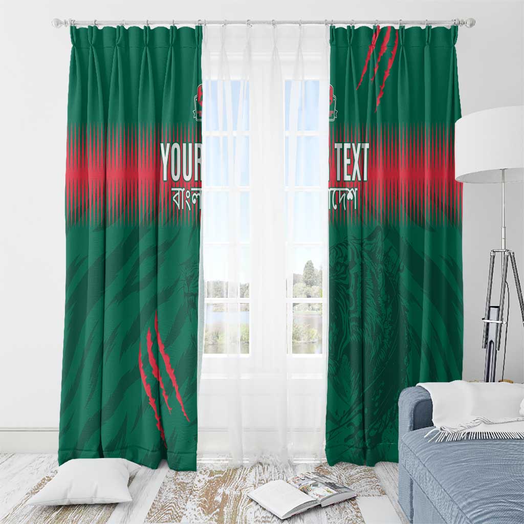 Custom Bangladesh Cricket Window Curtain Go Tigers