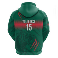Custom Bangladesh Cricket Zip Hoodie Go Tigers