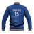 Custom England Cricket Baseball Jacket Go Three Lions - Blue Ver