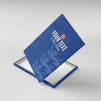 Custom England Cricket Canvas Wall Art Go Three Lions - Blue Ver