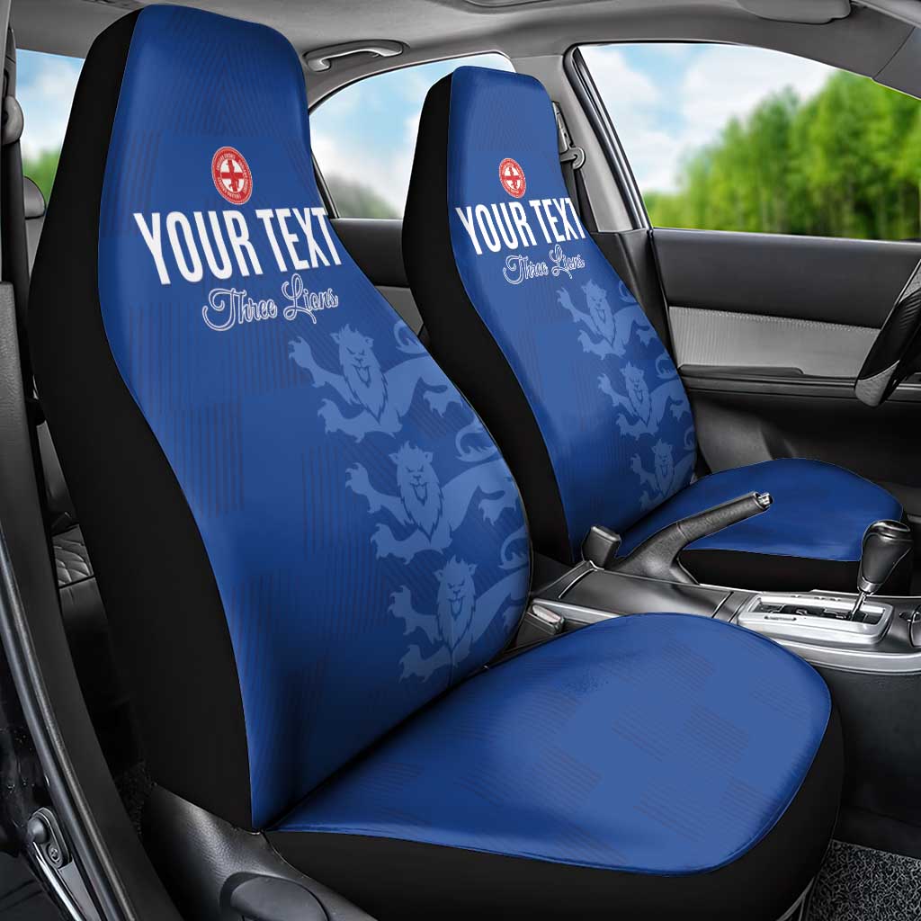 Custom England Cricket Car Seat Cover Go Three Lions - Blue Ver