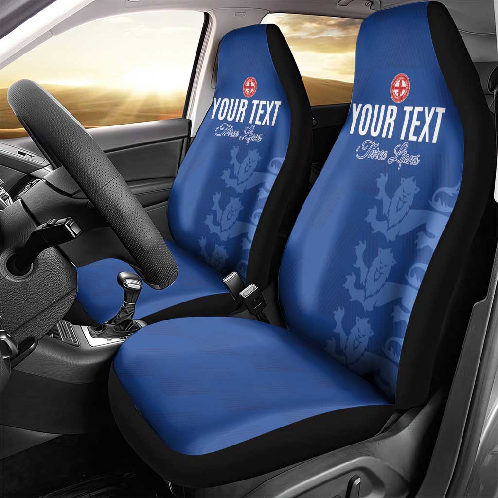 Custom England Cricket Car Seat Cover Go Three Lions - Blue Ver