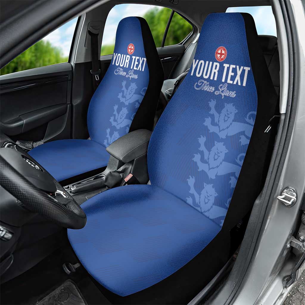 Custom England Cricket Car Seat Cover Go Three Lions - Blue Ver