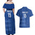 Custom England Cricket Couples Matching Off Shoulder Maxi Dress and Hawaiian Shirt Go Three Lions - Blue Ver