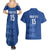 Custom England Cricket Couples Matching Summer Maxi Dress and Hawaiian Shirt Go Three Lions - Blue Ver