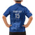 Custom England Cricket Family Matching Mermaid Dress and Hawaiian Shirt Go Three Lions - Blue Ver
