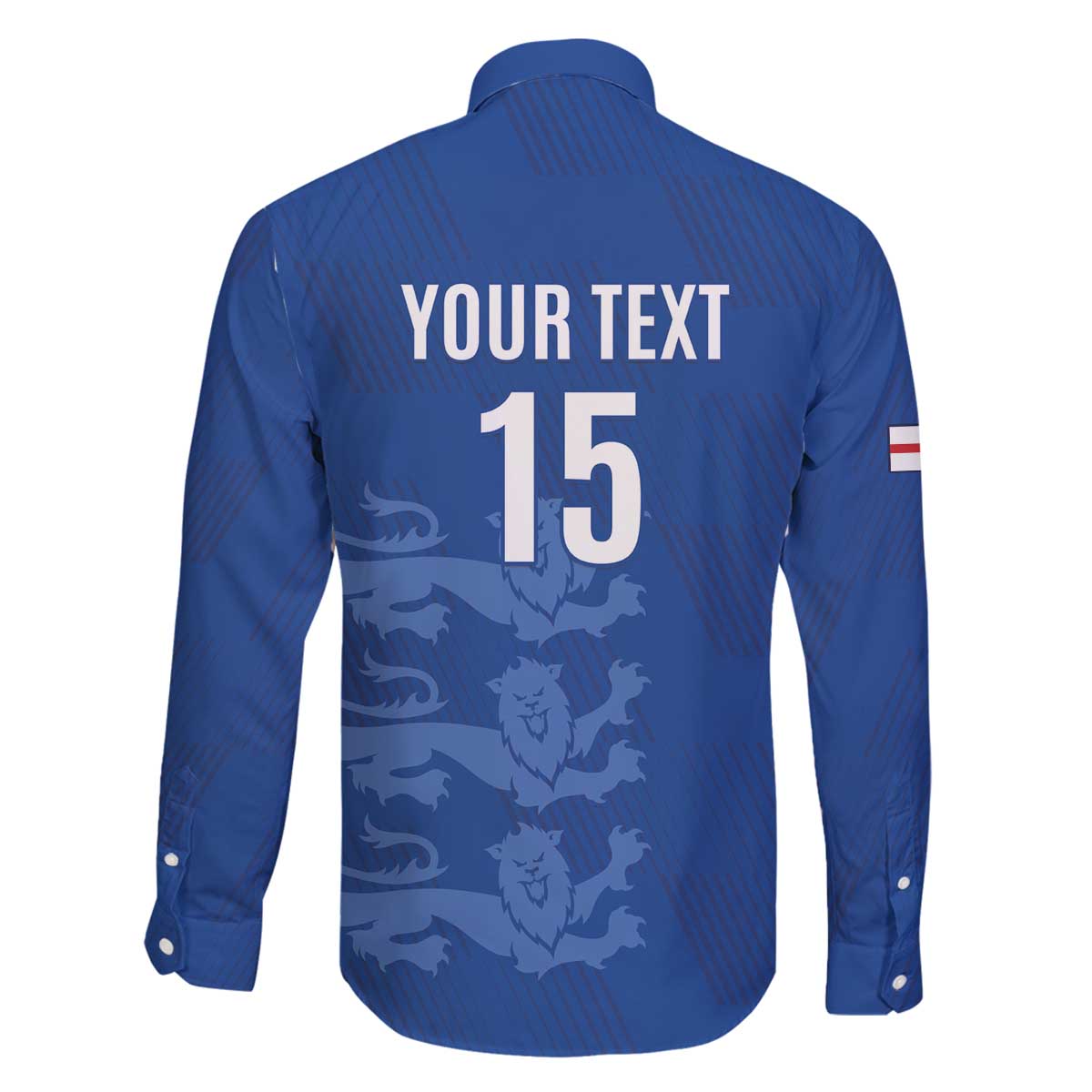 Custom England Cricket Family Matching Off The Shoulder Long Sleeve Dress and Hawaiian Shirt Go Three Lions - Blue Ver