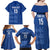 Custom England Cricket Family Matching Off Shoulder Maxi Dress and Hawaiian Shirt Go Three Lions - Blue Ver