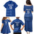Custom England Cricket Family Matching Puletasi and Hawaiian Shirt Go Three Lions - Blue Ver