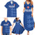 Custom England Cricket Family Matching Summer Maxi Dress and Hawaiian Shirt Go Three Lions - Blue Ver