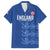 Custom England Cricket Family Matching Tank Maxi Dress and Hawaiian Shirt Go Three Lions - Blue Ver