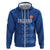 Custom England Cricket Hoodie Go Three Lions - Blue Ver