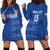 Custom England Cricket Hoodie Dress Go Three Lions - Blue Ver