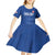 Custom England Cricket Kid Short Sleeve Dress Go Three Lions - Blue Ver