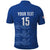 Custom England Cricket Polo Shirt Go Three Lions - Blue Ver