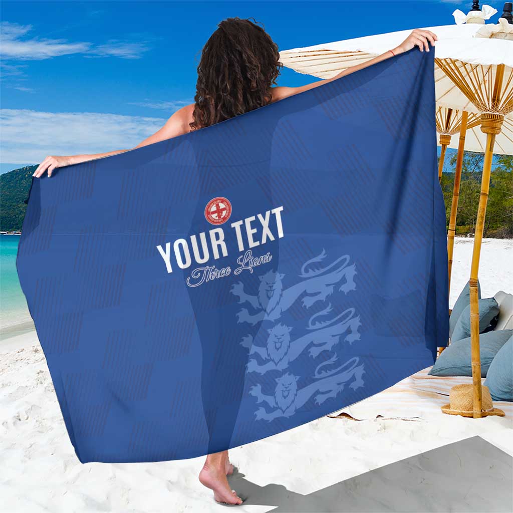 Custom England Cricket Sarong Go Three Lions - Blue Ver