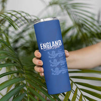 Custom England Cricket Skinny Tumbler Go Three Lions - Blue Ver