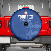 Custom England Cricket Spare Tire Cover Go Three Lions - Blue Ver