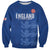 Custom England Cricket Sweatshirt Go Three Lions - Blue Ver